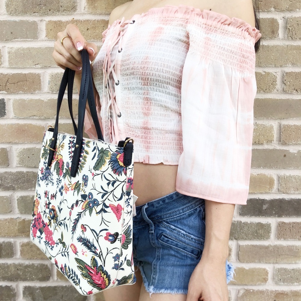 Tory Burch kerrington Small Tote Floral Crossbody - Picture 3 of 5